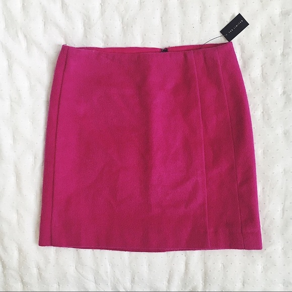 🔥NWT Hot Pink Skirt The Limited Mini Skirt Wool - Picture 8 of 8